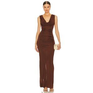 Elegant Brown Maxi Dress